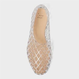 A New Day Women's Transparent Yuri Flats- size 6.5